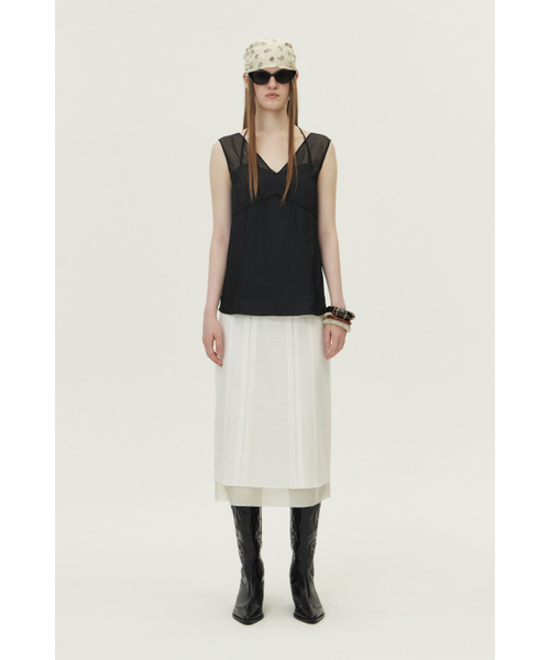 KUME(クメ)の「Organza Sheer Sleeveless Top, Black(シャツ/ブラウス・レディース・その他・SMALL/MEDIUM/LARGE)」の2枚目の写真