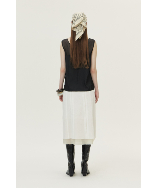 KUME(クメ)の「Organza Sheer Sleeveless Top, Black(シャツ/ブラウス・レディース・その他・SMALL/MEDIUM/LARGE)」の4枚目の写真