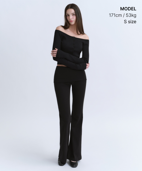 MUSINSA STANDARD WOMAN（ムシンサスタンダードウーマン）の「ウィメンズスリムオフショルダーガーディガン[ブラック]（カーディガン/ボレロ・レディース・その他・X-SMALL/SMALL/MEDIUM/LARGE）」の4枚目の写真