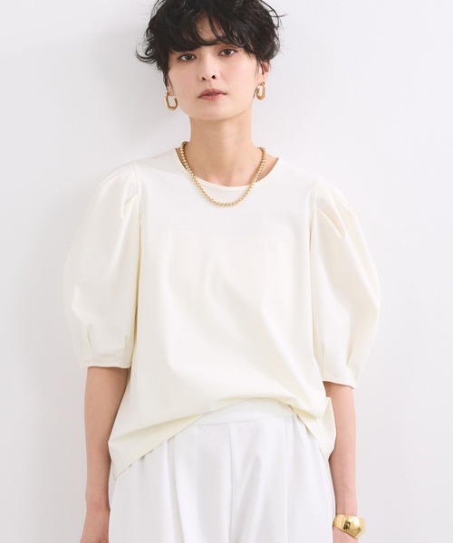 BARNYARDSTORM（バンヤードストーム）の「BARNYARDSTORM / 撥水パフスリーブプルオーバー【撥水】＜セットアップ対応＞（シャツ/ブラウス・レディース・ブラック/イエロー/ホワイト・S/M）」の2枚目の写真