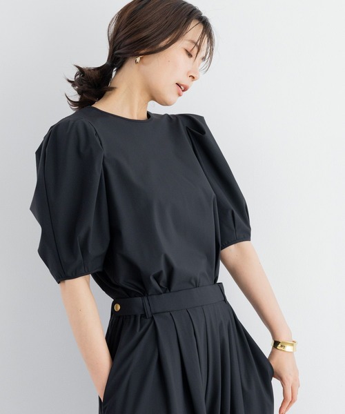 BARNYARDSTORM（バンヤードストーム）の「BARNYARDSTORM / 撥水パフスリーブプルオーバー【撥水】＜セットアップ対応＞（シャツ/ブラウス・レディース・ブラック/イエロー/ホワイト・S/M）」の4枚目の写真