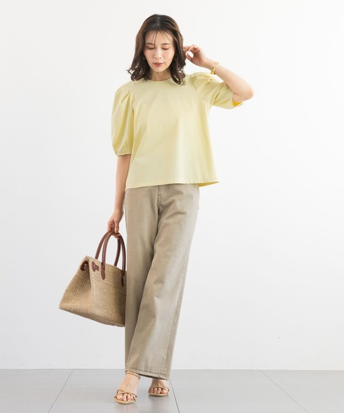 BARNYARDSTORM（バンヤードストーム）の「BARNYARDSTORM / 撥水パフスリーブプルオーバー【撥水】＜セットアップ対応＞（シャツ/ブラウス・レディース・ブラック/イエロー/ホワイト・S/M）」の12枚目の写真