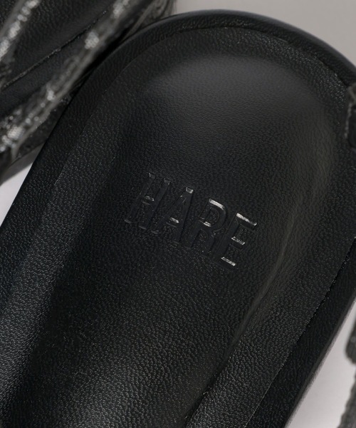 HARE（ハレ）の「ナローストラップフラットサンダル(HARE)（サンダル・レディース・ブラック・MEDIUM/LARGE）」の18枚目の写真