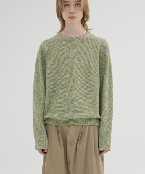 Hairy melange knit — вязаный свитер 'forest green' (тёмно‑зелёный)