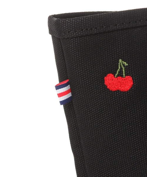 BAYFLOW（ベイフロー）の「[A4サイズ収納可]フルーツ刺繍ロゴトートM（トートバッグ・レディース・ブラック/ナチュラル・FREE）」の4枚目の写真