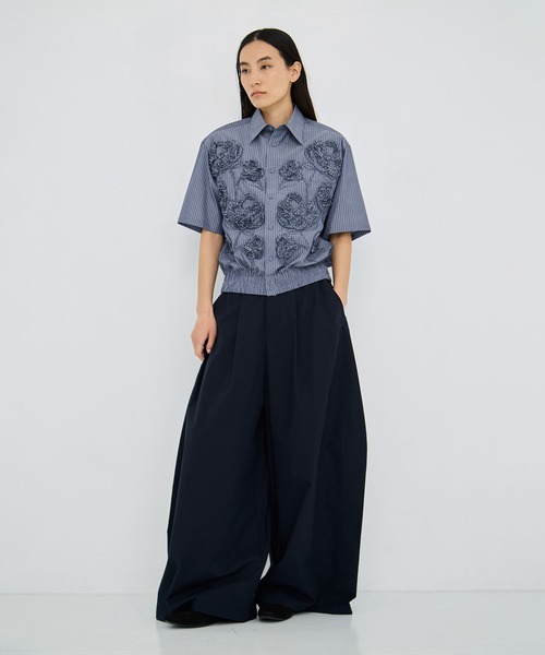 TAAKK(ターク)の「【TAAKK/ターク】 Short Sleeve Shirt/ショートスリーブシャツ(シャツ/ブラウス・レディース・ネイビー/ホワイト・1)」の12枚目の写真