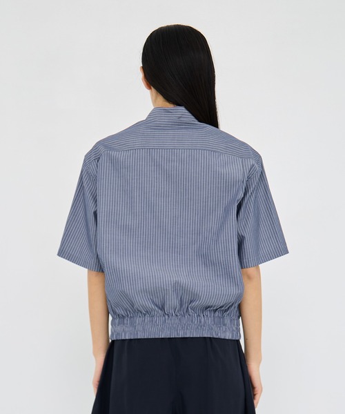 TAAKK(ターク)の「【TAAKK/ターク】 Short Sleeve Shirt/ショートスリーブシャツ(シャツ/ブラウス・レディース・ネイビー/ホワイト・1)」の15枚目の写真