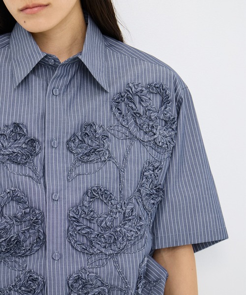 TAAKK(ターク)の「【TAAKK/ターク】 Short Sleeve Shirt/ショートスリーブシャツ(シャツ/ブラウス・レディース・ネイビー/ホワイト・1)」の17枚目の写真