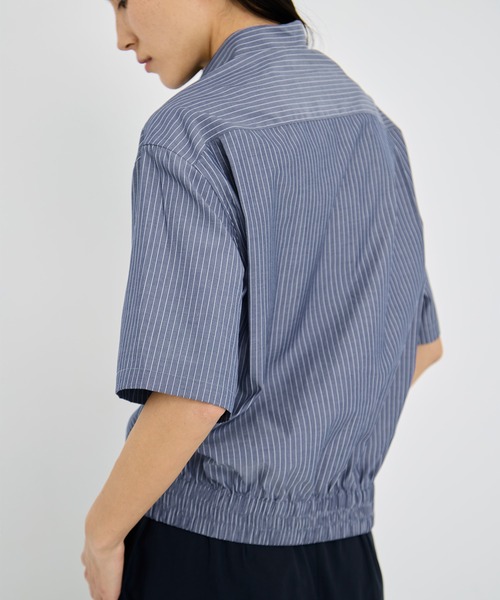 TAAKK ターク　チンツ加工コットン　シャツコーネイビー 2サイズ TAAKK（ターク）の「【TAAKK/ターク】 Short Sleeve Shirt/ショート