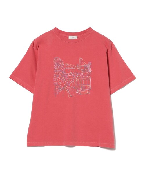 BEAMS HEART(ビームスハート)の「カラフルプリント Tシャツ(Tシャツ/カットソー・レディース・チャコールグレー/レッド/オフホワイト・FREE)」の1枚目の写真
