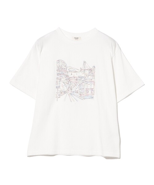 BEAMS HEART(ビームスハート)の「カラフルプリント Tシャツ(Tシャツ/カットソー・レディース・チャコールグレー/レッド/オフホワイト・FREE)」の9枚目の写真