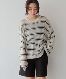 cheriella | 【cheriella】シアーボーダーニットトップス SHEER BORDER KNIT TOPS(ニット/セーター)