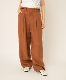 R4472 フレンチリネンワイドストレートパンツ
