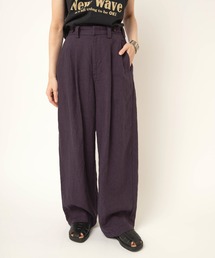 R4472 フレンチリネンワイドストレートパンツ