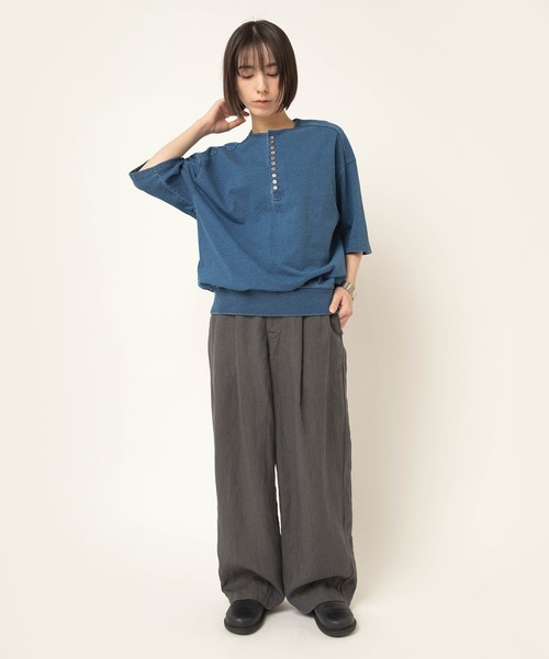 RNA-N(アールエヌエーエヌ)の「R4472 フレンチリネンワイドストレートパンツ(その他パンツ・レディース・チャコールグレー/ダークパープル/ブラウン・FREE)」の12枚目の写真