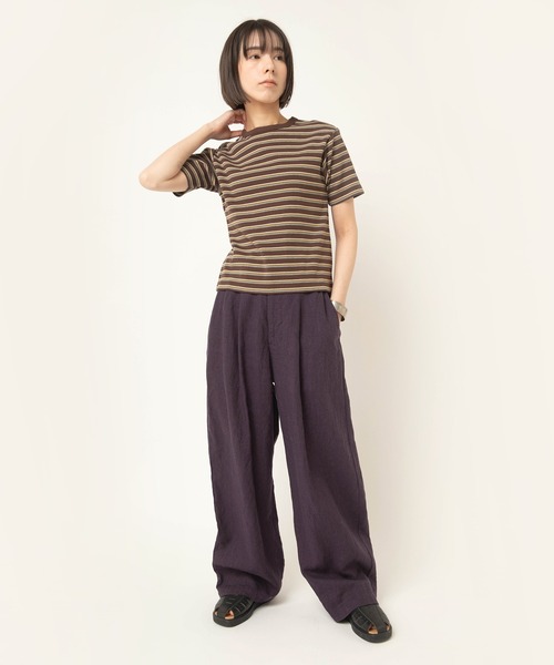 RNA-N(アールエヌエーエヌ)の「R4472 フレンチリネンワイドストレートパンツ(その他パンツ・レディース・チャコールグレー/ダークパープル/ブラウン・FREE)」の19枚目の写真