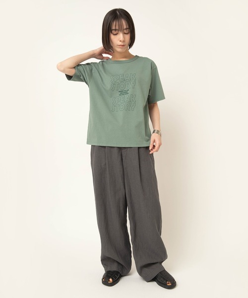 RNA-N(アールエヌエーエヌ)の「R4472 フレンチリネンワイドストレートパンツ(その他パンツ・レディース・チャコールグレー/ダークパープル/ブラウン・FREE)」の15枚目の写真