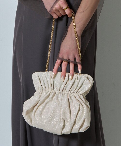 goocy(グーシー)の「グリッターギャザーバッグ(トートバッグ・レディース・シルバー/ゴールド・FREE)」の2枚目の写真