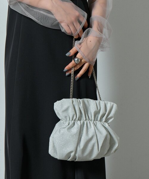 goocy(グーシー)の「グリッターギャザーバッグ(トートバッグ・レディース・シルバー/ゴールド・FREE)」の3枚目の写真