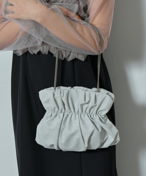 goocy(グーシー)の「グリッターギャザーバッグ(トートバッグ・レディース・シルバー/ゴールド・FREE)」の5枚目の写真