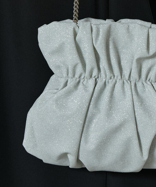 goocy(グーシー)の「グリッターギャザーバッグ(トートバッグ・レディース・シルバー/ゴールド・FREE)」の6枚目の写真