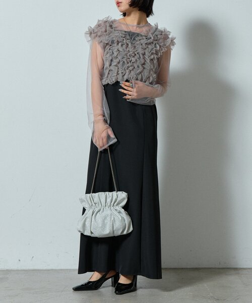 goocy(グーシー)の「グリッターギャザーバッグ(トートバッグ・レディース・シルバー/ゴールド・FREE)」の8枚目の写真