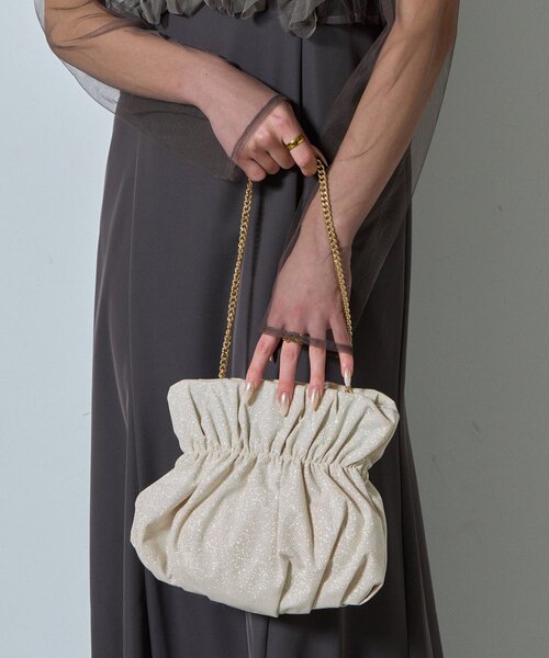 goocy(グーシー)の「グリッターギャザーバッグ(トートバッグ・レディース・シルバー/ゴールド・FREE)」の12枚目の写真