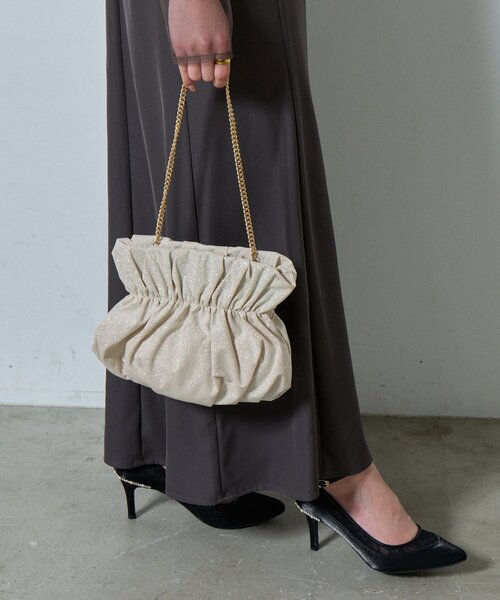 goocy(グーシー)の「グリッターギャザーバッグ(トートバッグ・レディース・シルバー/ゴールド・FREE)」の13枚目の写真