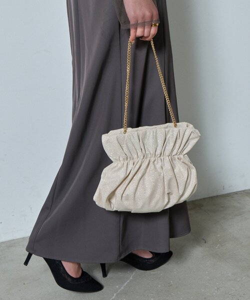 goocy(グーシー)の「グリッターギャザーバッグ(トートバッグ・レディース・シルバー/ゴールド・FREE)」の15枚目の写真