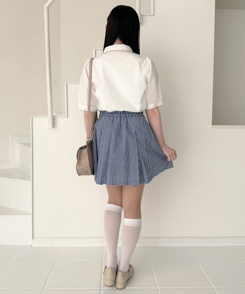 F i.n.t(フィント)の「プチデイジー刺繍衿ブラウス/fint フィント(シャツ/ブラウス・レディース・ホワイト×イエロー/ホワイト×パープル/ホワイト×ライトピンク・FREE)」の19枚目の写真