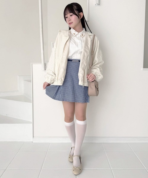 F i.n.t(フィント)の「プチデイジー刺繍衿ブラウス/fint フィント(シャツ/ブラウス・レディース・ホワイト×イエロー/ホワイト×パープル/ホワイト×ライトピンク・FREE)」の20枚目の写真