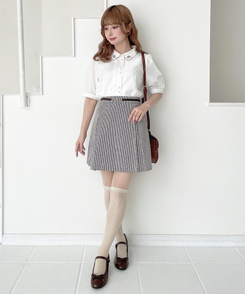 F i.n.t(フィント)の「プチデイジー刺繍衿ブラウス/fint フィント(シャツ/ブラウス・レディース・ホワイト×イエロー/ホワイト×パープル/ホワイト×ライトピンク・FREE)」の21枚目の写真