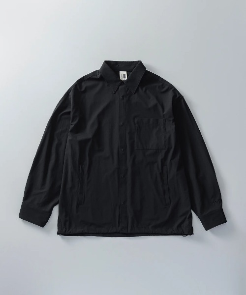 +phenix（プラスフェニックス）の「【+phenix / プラスフェニックス】AIRFLOW COACH SHIRT JACKET　高機能素材　Aerapix使用　ビッグシルエット　コーチ シャツジャケット（ブルゾン・メンズ・ブラック/ホワイト・MEDIUM/LARGE/X-LARGE）」の13枚目の写真