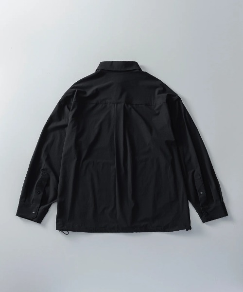 +phenix（プラスフェニックス）の「【+phenix / プラスフェニックス】AIRFLOW COACH SHIRT JACKET　高機能素材　Aerapix使用　ビッグシルエット　コーチ シャツジャケット（ブルゾン・メンズ・ブラック/ホワイト・MEDIUM/LARGE/X-LARGE）」の14枚目の写真