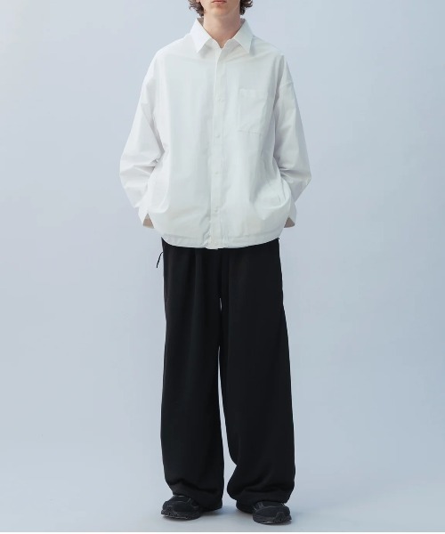 +phenix（プラスフェニックス）の「【+phenix / プラスフェニックス】AIRFLOW COACH SHIRT JACKET　高機能素材　Aerapix使用　ビッグシルエット　コーチ シャツジャケット（ブルゾン・メンズ・ブラック/ホワイト・MEDIUM/LARGE/X-LARGE）」の15枚目の写真