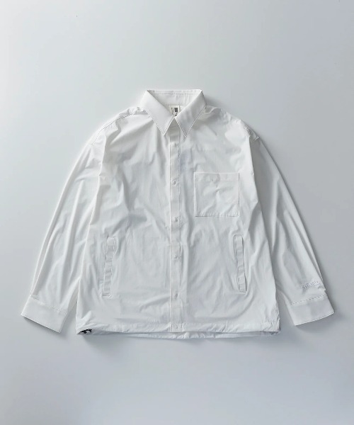 +phenix（プラスフェニックス）の「【+phenix / プラスフェニックス】AIRFLOW COACH SHIRT JACKET　高機能素材　Aerapix使用　ビッグシルエット　コーチ シャツジャケット（ブルゾン・メンズ・ブラック/ホワイト・MEDIUM/LARGE/X-LARGE）」の11枚目の写真