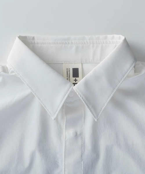 +phenix（プラスフェニックス）の「【+phenix / プラスフェニックス】AIRFLOW COACH SHIRT JACKET　高機能素材　Aerapix使用　ビッグシルエット　コーチ シャツジャケット（ブルゾン・メンズ・ブラック/ホワイト・MEDIUM/LARGE/X-LARGE）」の3枚目の写真