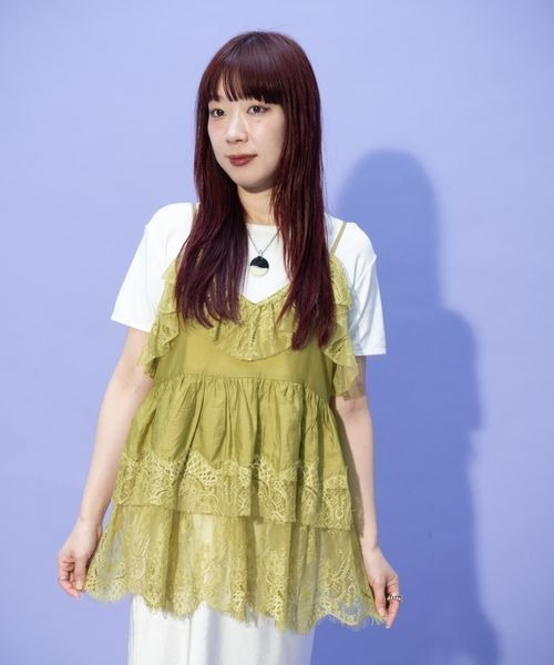 JEANASIS（ジーナシス）の「【ミユキ企画】レースキャミチュニック/664279（その他トップス・レディース・ホワイト/カーキ/ライトブルー・FREE）」の17枚目の写真