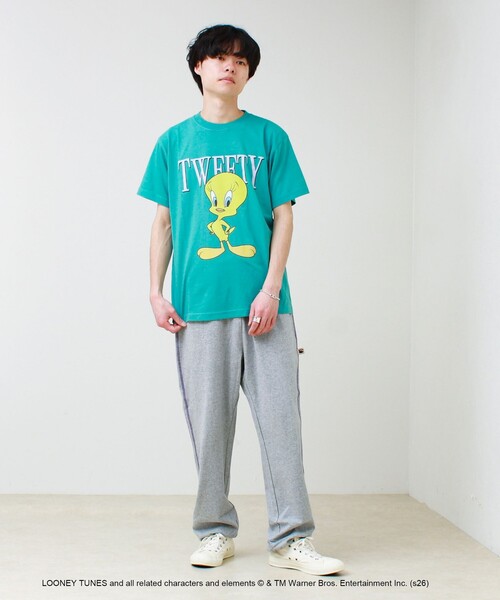 GOOD ROCK SPEED(グッドロックスピード)の「【GOOD ROCK SPEED】Looney Tunes / ルーニー・テューンズ(Tシャツ/カットソー・メンズ・グリーン・M/L)」の2枚目の写真