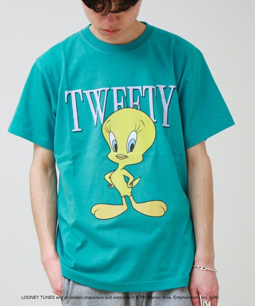 GOOD ROCK SPEED(グッドロックスピード)の「【GOOD ROCK SPEED】Looney Tunes / ルーニー・テューンズ(Tシャツ/カットソー・メンズ・グリーン・M/L)」の3枚目の写真