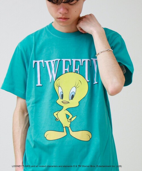 GOOD ROCK SPEED(グッドロックスピード)の「【GOOD ROCK SPEED】Looney Tunes / ルーニー・テューンズ(Tシャツ/カットソー・メンズ・グリーン・M/L)」の5枚目の写真