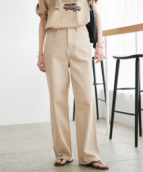 Healthy denim（ヘルシーデニム）の「Healthy Denim/ヘルシーデニム SLOBE別注 PINK PEPPER（デニムパンツ・レディース・スカイブルー/ベージュ・23cm/24cm/25cm）」の2枚目の写真