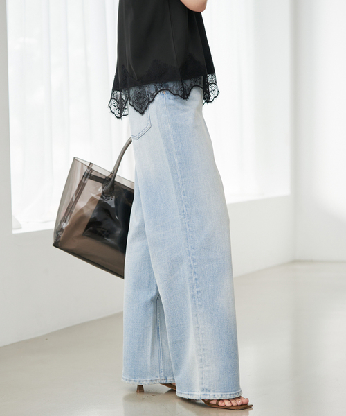Healthy denim（ヘルシーデニム）の「Healthy Denim/ヘルシーデニム SLOBE別注 PINK PEPPER（デニムパンツ・レディース・スカイブルー/ベージュ・23cm/24cm/25cm）」の21枚目の写真