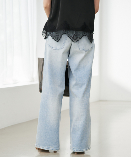 Healthy denim（ヘルシーデニム）の「Healthy Denim/ヘルシーデニム SLOBE別注 PINK PEPPER（デニムパンツ・レディース・スカイブルー/ベージュ・23cm/24cm/25cm）」の20枚目の写真
