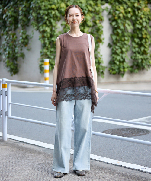 Healthy denim（ヘルシーデニム）の「Healthy Denim/ヘルシーデニム SLOBE別注 PINK PEPPER（デニムパンツ・レディース・スカイブルー/ベージュ・23cm/24cm/25cm）」の19枚目の写真