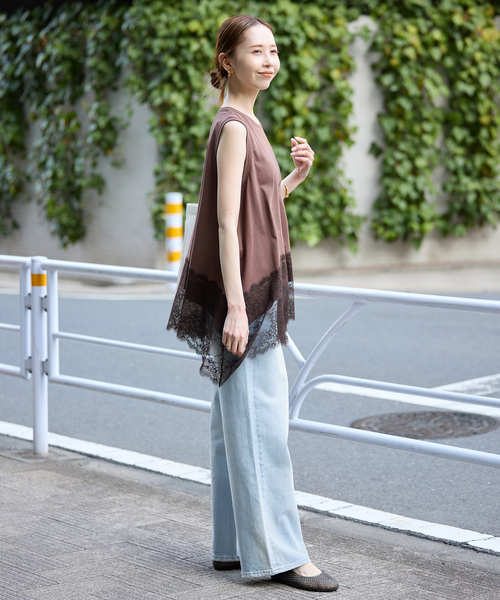 Healthy denim（ヘルシーデニム）の「Healthy Denim/ヘルシーデニム SLOBE別注 PINK PEPPER（デニムパンツ・レディース・スカイブルー/ベージュ・23cm/24cm/25cm）」の17枚目の写真
