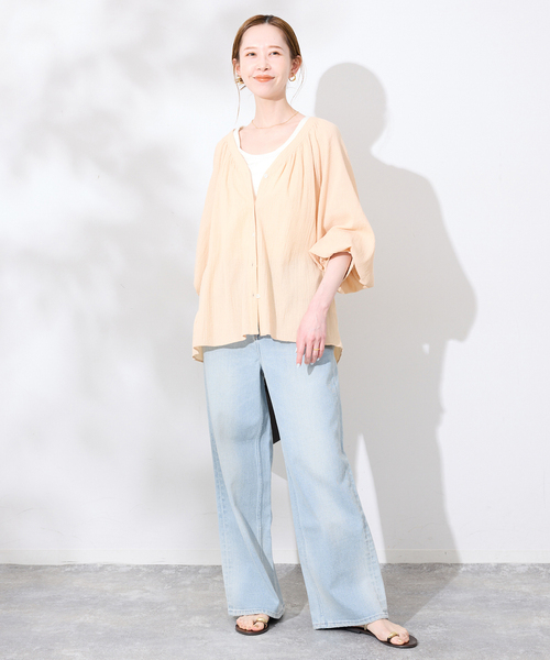 Healthy denim（ヘルシーデニム）の「Healthy Denim/ヘルシーデニム SLOBE別注 PINK PEPPER（デニムパンツ・レディース・スカイブルー/ベージュ・23cm/24cm/25cm）」の12枚目の写真