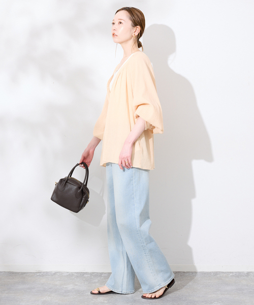 Healthy denim（ヘルシーデニム）の「Healthy Denim/ヘルシーデニム SLOBE別注 PINK PEPPER（デニムパンツ・レディース・スカイブルー/ベージュ・23cm/24cm/25cm）」の11枚目の写真