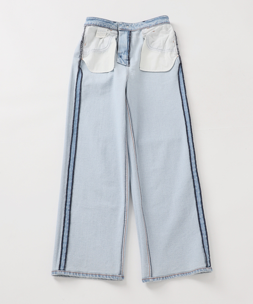 Healthy denim(ヘルシーデニム)の「Healthy Denim/ヘルシーデニム SLOBE別注 PINK PEPPER(デニムパンツ・レディース・スカイブルー/ベージュ・23cm/24cm/25cm)」の6枚目の写真