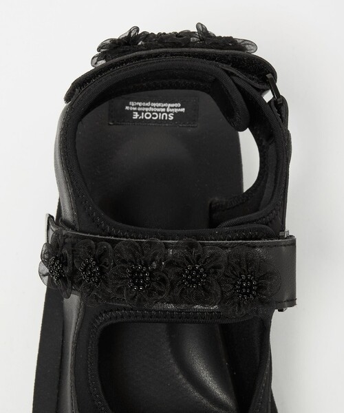 suicoke(スイコック)の「【別注】<SUICOKE>WAS フラワー サンダル(サンダル・レディース・ブラック・4/5/6/7)」の4枚目の写真
